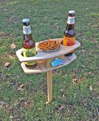 Outdoor Beer Table Collapsible Beer Table Beer Lover Gift Tailgating Christmas Beer Bottle Holder In 2020 Beer Table Gifts For Beer Lovers Beer Bottle Holder