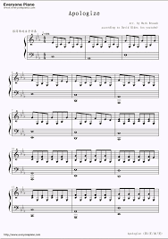 Easy Verson Of Apologize By One Republic Piano Music Lessons Piano Notes Songs Hymn Sheet Music
