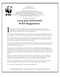 1million WWF Supporters in Favor of US Ivory Regulations