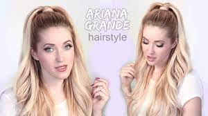 Ariana Grande Hair Tutorial Half Ponytail Hairstyle With Extensions Ariana Grande Hair Tutorial Ariana Grande Hair Ponytail Hairstyles Tutorial