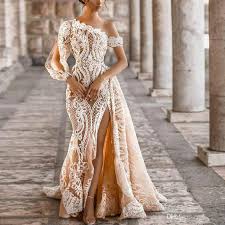Maybe you would like to learn more about one of these? Grosshandel Neueste Anmutige Hochzeitskleider Champagne Eine Schulter Oberschenkelschlitze Meerjungfrau Brautkleider Langarm Spitze Appliques Vestidos De Novia Von Huifangzou 140 92 Auf De Dhgate Com Dhgate