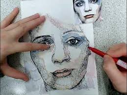 Inna Heller portrait fine liner details demo