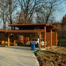 Box auto con tetto in legno a due posti e copertura in guaina ardesiata rossa; Vendita Preventivo Box Auto Carport In Legno Modena Bologna