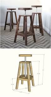 Drill 2 pocketholes into each end of the 16 2×4's and use kreg screws to attach it to your 38 1/2 2×4 boards. 15 Gorgeous Diy Barstools That Add Comfortable Style To The Kitchen Diy Crafts