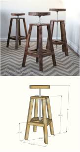 Homall modern pu leather adjustable swivel barstools, armless hydraulic kitchen counter bar stools synthetic leather extra height. 15 Gorgeous Diy Barstools That Add Comfortable Style To The Kitchen Diy Crafts