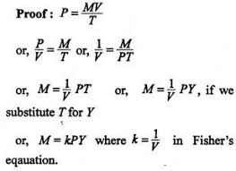 The Cambridge Version Of The Quantity Theory With Explanation