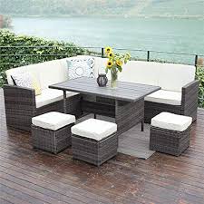 Wisteria Lane Outdoor Patio Furniture Set 10 Pcs Sectiona Https Www Amazon Com Dp B07cqj5 Outdoor Patio Furniture Sets Outdoor Patio Set Wicker Sofa Table