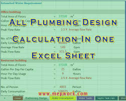 In this plumbing installation cost guide, you'll find information on the average cost to plumb a the estimations were extensively researched by the checkatrade team and confirmed by mrics and. All Plumbing Design Calculation In One Excel Sheet
