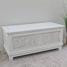Discover the many different types of storage trunks you can use for your home. Found It At Cymax Com International Caravan Windsor Carved Storage Trunk Bench In White Storage Bench Decorative Storage Trunks Storage Trunk