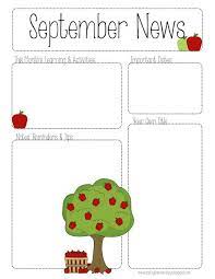 September Printable Newsletter All Grades Classroom Newsletter Template Preschool Newsletter Templates Preschool Newsletter