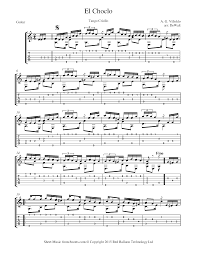 Sheet music & tab for classical guitar. A G Villoldo El Choclo Tango Sheet Music For Guitar 8notes Com