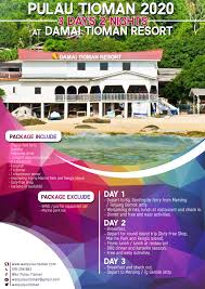 Sila lihat senarai yang disediakan. Wan Pulau Tioman Pakej Bercuti 3 Hari 2 Malam 2020 Pulau Tioman
