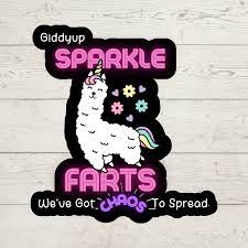Giddyup Sparkle Farts Vinyl Sticker or Magnet - Etsy