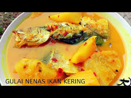 Kailan ikan masin ala thai oleh nik resepi kailan ikan masin ala thai. Resepi Gulai Nenas Ikan Kering Makan Nasi Jadi Bertambah Youtube