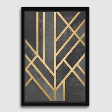 1) bincang konsep rumah sebelum mula masuk rumah. Art Deco Grey Lukisan Dinding Unik Online Hiasan Rumah Arti