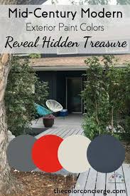 Modern exterior paint colors for houses. Mid Mod Exterior Paint Colors Reveal Hidden Treasure Color Concierge
