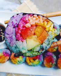 Rainbow Sushi Is For Unicorns And Mermaids Only Rainbow Food Food Food Trends
