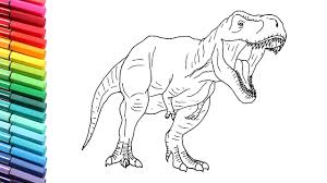 Here presented 54+ jurassic world drawing images for free to download, print or share. New Trex From Jurassic World Drawing And Coloring How To Draw Dinosaur For Kids Youtube