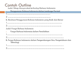 Contoh Outline Karya Ilmiah Ilmusosial Id