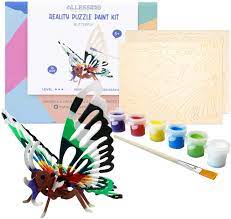 The original allessimo reality puzzles collection. Buy Allessimo Create Paint Butterfly 3d Puzzles For Kids Girls And Boys Ages 7 8 9 10 11 12 Year Old Includes Wooden Model Kit Brush And Paint Supplies Stem