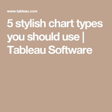 5 Stylish Chart Types You Should Use Tableau Software