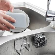 Designed to maximize your counterpace and keep your sponges and cleaning brushes close to where needed. Kitchen Stainless Steel Sink Sponges Holder Sponge Holder Sink Caddy Self Adhesive Sink Sponges Drain Drying Rack Kitchen Sink Accessories Organizer Shopee Singapore
