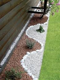 Gartenideen Ying Yang Kies Landschaftsgestaltung Grunes Gras Runde Steine Garten Ideen Kiesgarten Gartengestaltung Ideen