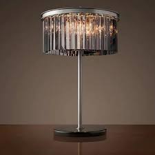 Due to the glues used in fusing the fabrics or papers to the lamp. Antique Round Smoke Crystal Table Lamp Abajur E14 4 Rh Loft Rural Table Crystal Lights Bedroom Bar Coffee Shop Floor Lamps Lamp Set Lamp Gunlamp Buld Aliexpress
