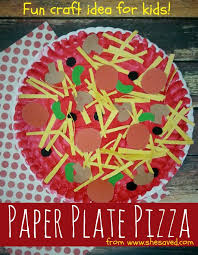 Paper Plate Pizza Craft Idea Shesaved Crafts Toddler Crafts Fun Crafts