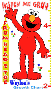 Elmo Personalized Custom Growth Chart Banner Banner Event