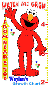 elmo personalized custom growth chart banner banner event