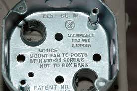 New work fan rated round outlet box (15) model# r9351=nkfr. How To Retrofit A Ceiling Fan Electrical Box Fine Homebuilding