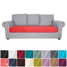 Cozy and plush furniture throw cover. Sofa Seat Slipcovers Couch Cushion Covers 3 Seater Stretch Spandex Non Skid Jacquard Fabric Furniture Protector Washable Red Orange Walmart Canada