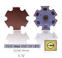 UV LED Diode 0.1W 6V 265nm UVC LED SMD 3535 275nm 310nm Chip Ultra Violet  light