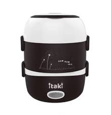 Itaki's portable electric lunchboxes combine convenience with freshly cooked food right at your desk. Lunch Box Bento Itaki Thermos Japanese Insulated Stainless Steel Double Itakico