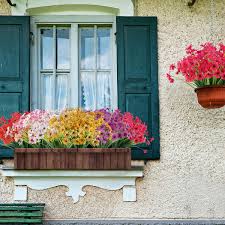 Curb appeal shouldn't suffer just because the weather turns cold. Buy 20 Bundles Artificial Outdoor Flowers Uv Resistant Fake Flowers No Fade Faux Plastic Greenery Shrubs Garden Porch Window Box Decorating Fushia Online In Indonesia B08qr7c5b4
