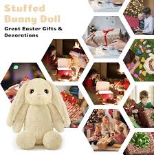 Amazon.com: Gaudiutitia Easter Bunny Stuffed Animal 12 Inch Cute Plush  Rabbit with Long Bunny Ears Easter Gifts Easter Basket Stuffers for Toddler  Kids Teens