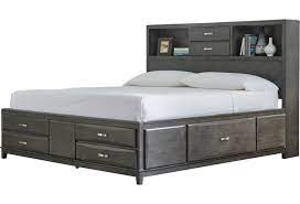 Captains bed queen solid wood. Vendor 3 Caitbrook B476 65 64 98 Queen Captain S Bed With Bookcase Headboard Becker Furniture Captain S Beds