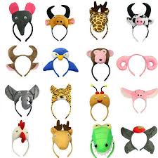 Tiger Monkey Animal Ear Headband Tie Tail Halloween Party Cosplay Ear Headband Animal Pet Monkey Cartoon Tiger Animal Ears