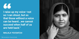 Malala Yousafzai Humanitarian And Youngest Ever Nobel Prize Laureate Equality Quotes Womens Day Quotes International Womens Day Quotes