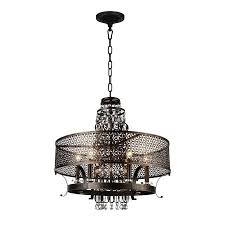 Cwi Lighting Pollett 6 Light Golden Bronze Rustic Chandelier In The Chandeliers Department At Lowes Com