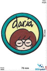 She was the abrasively sarcastic realist who starred in mtv's wildly popular animated series daria and unintentionally became a cultural icon. Daria Daria Glenn Eichler Susie Lewis Lynn Patch Back Patches Patch Keychains Stickers Giga Patch Com Biggest Patch Shop Worldwide