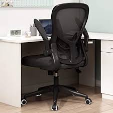 hbada office chair ergonomic desk chair computer mesh chair with lumbar support and flip up arms black ergonomic desk chair office chair mesh chair