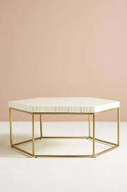 Bone Inlay Hexagonal Coffee Table In 2020 Hexagon Coffee Table Gold Home Accessories Coffee Table