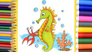 To download our free coloring pages, click on the united states of america or individual state you'd like to color. Seahorse Coloring Pages How To Draw Seahorse Youtube