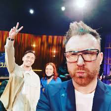 Photo robbed from Jason] I was far to busy fleecing the dressing to get any  pics. New series of Clear History with @joannemcnallycomedy @kevin_mcgahern  and Jason] Myself and me ex @gregoshea popped