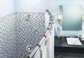 The curtain hangs along the inner sides of the curtain so that the water flows into the tub and drains off. Straight Vs Curved Shower Rods And Now A Multi Positional Shower Ro Rotator Rod