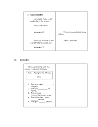 Detailed Lesson Plan In English 2 Verbs Lesson Plan Examples Teacher Lesson Plans Daily Lesson Plan