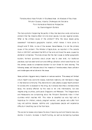 Jakarta yet to notify putrajaya of malaysian firms involved in open burning Doc Transboundary Haze Pollution In Southeast Asia An Analysis Of Riau Haze Pollution Causes Impacts Challenges And Solutions From International Relations Perspective Syera Anggreini Buntara Academia Edu