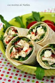 Wraps Au Poulet Sauce Moutarde Tomates Sechees Et Feta Recette Wrap Poulet Sauce Moutarde Recettes De Cuisine